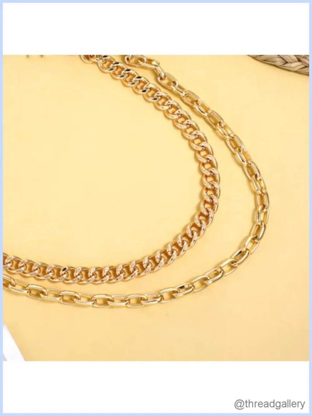 Gold Wallet Chain Men Women Double Layer Punk Jean Pants Pocket Chain Belt Loop
